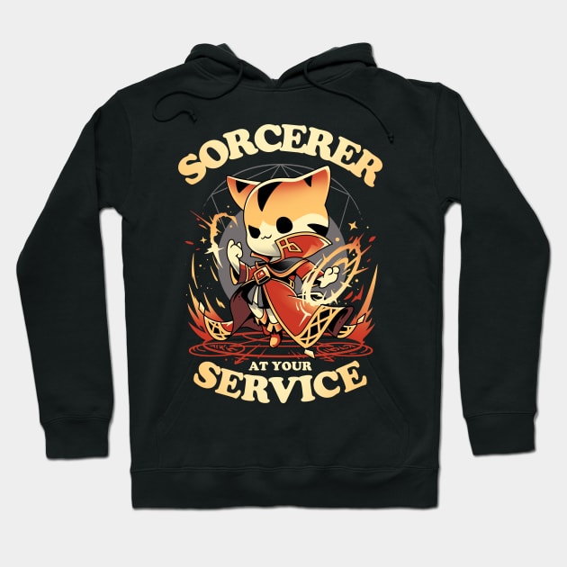 Sorcerer's Call - Cat Gamer Hoodie by Snouleaf